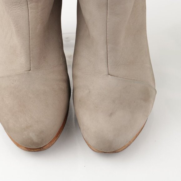 Rag Bone Womens Newbury Boot Size 7 Gray Nubuck Leather Block Heel Bootie Comfy - Picture 3 of 14